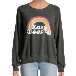 Wildfox | distressed graphic grey sweatshirt